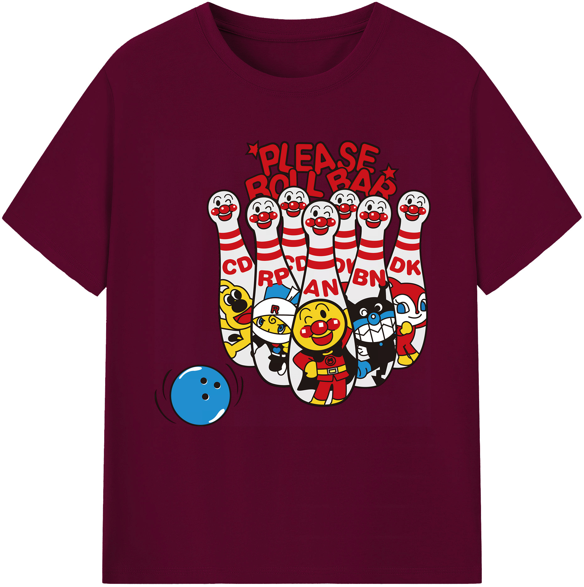 （画像用） アンパンマン Anpanman レディースカジュアルプリントTシャツ（綿100％）